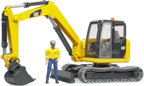 Bruder CAT Mini Excavator with Worker Figure 1:16