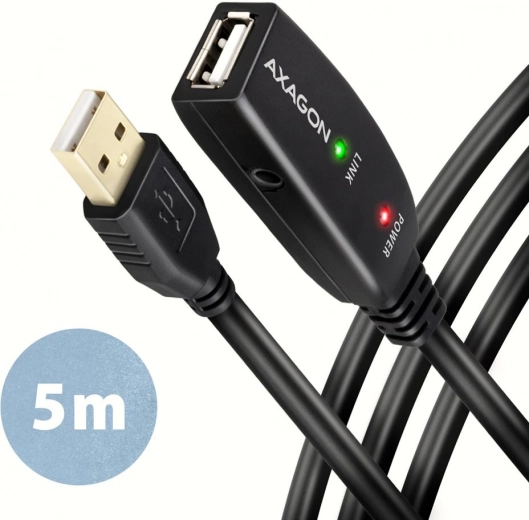 Actieve USB 2.0 verlengkabel AXAGON 5 m
