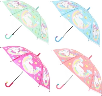 Parapluie automatique avec licornes