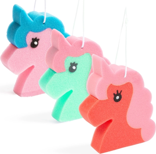 Éponge de bain en forme de licorne 16 cm