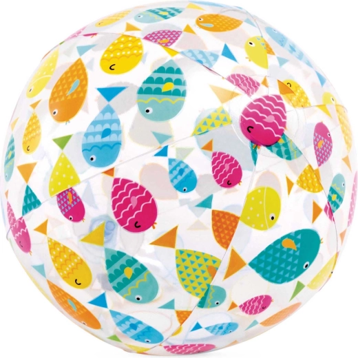 Ballon de plage gonflable poissons joyeux 51 cm INTEX