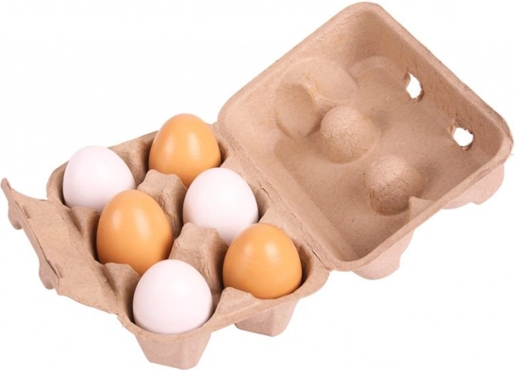 Bigjigs Toys eggs in a box, 6 pcs