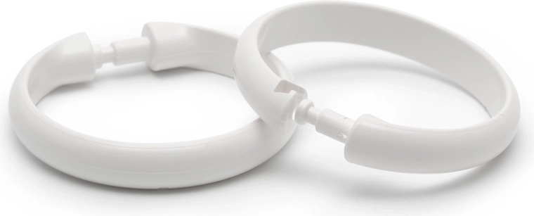Plastic shower curtain rings, 10 pcs