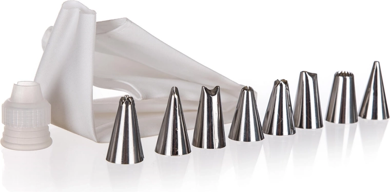 Culinaria Piping Bag with 8 Stainless Steel Tips