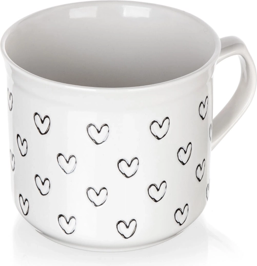 Romantisch design met zwarte hartjes