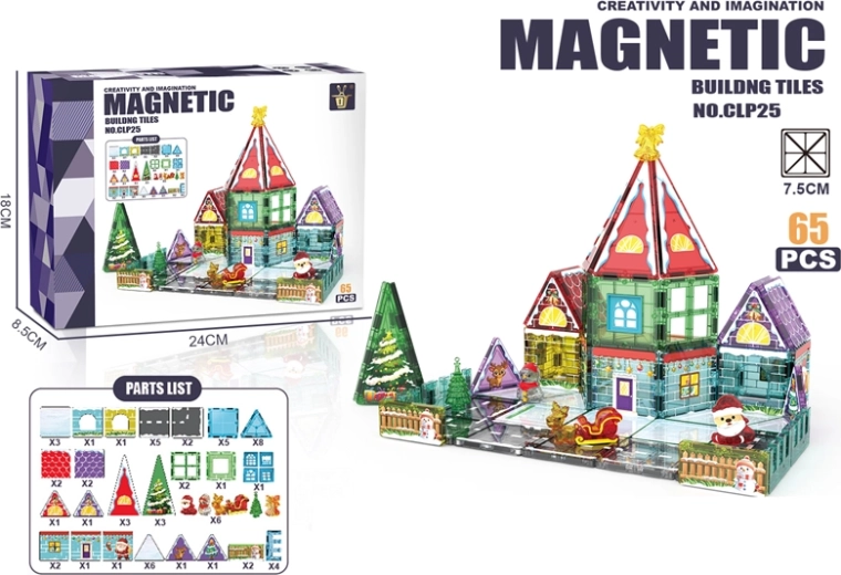 Magnetic Building Set: St. Nicholas House (65 Pieces)