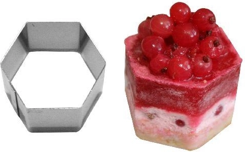 Uitsteker voor taartjes Semifreddo zeshoek