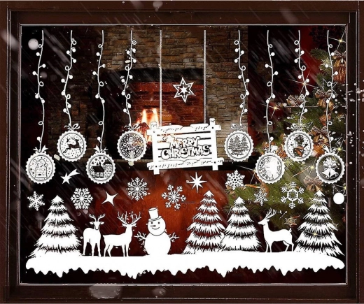 Weihnachtliche Fensteraufkleber – Tannenbäume