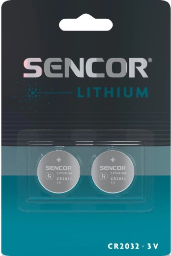 Sencor Lithium-Knopfzellenbatterien CR2032 3 V, 2 Stück