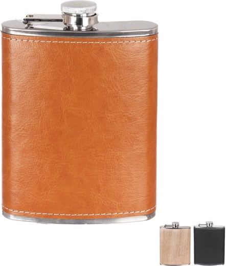 Taschen-Edelstahlflachmann 236 ml in Mix-Ausführung