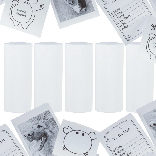 Thermal paper for mini printer 5.7 cm x 4.5 m - 5 pcs