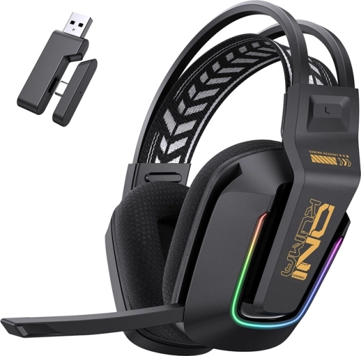Onikuma GT828 Gaming‑Kopfhörer kabellos mit RGB und 2,4 GHz/Bluetooth