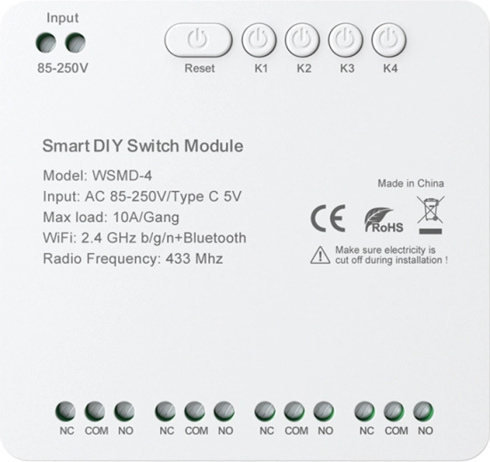 Module de commutation intelligent à quatre canaux AVATTO pour bricoleurs 250 V