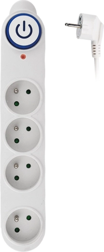 Solight surge protector with extension lead 150 J, 4 sockets, 1.5 m, white
