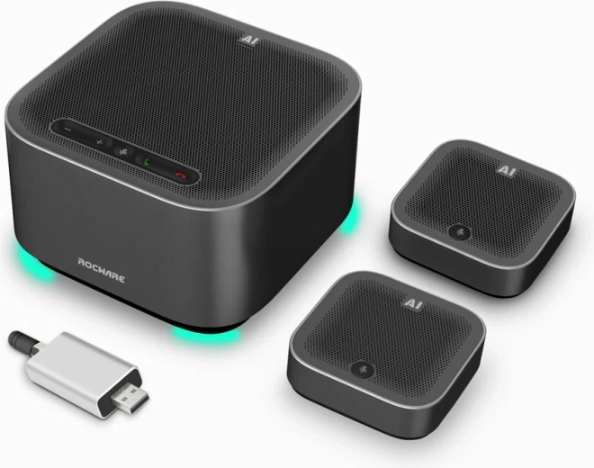 Kit de conférence sans fil Rocware A10W pour grandes salles de réunion