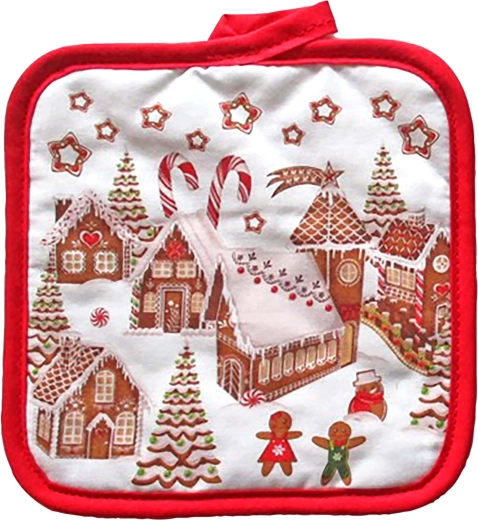 Dessous de plat Toro Petit village en pain d’épice 17 × 17 cm