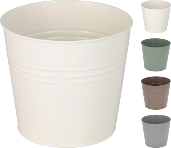Cache-pot décoratif en métal 13 cm – mélange de couleurs
