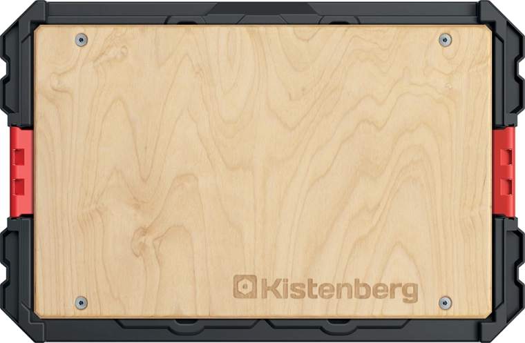 X Block Adapter Bench Adapter – black with a solid wooden top