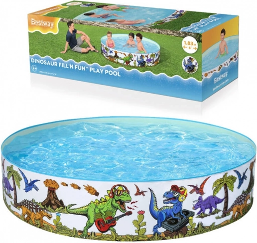 opblaasbaar kinderzwembad Bestway dinosaurus 183 × 38 cm