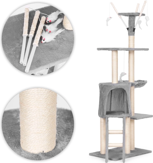 Poteaux en sisal pour des griffes en santé