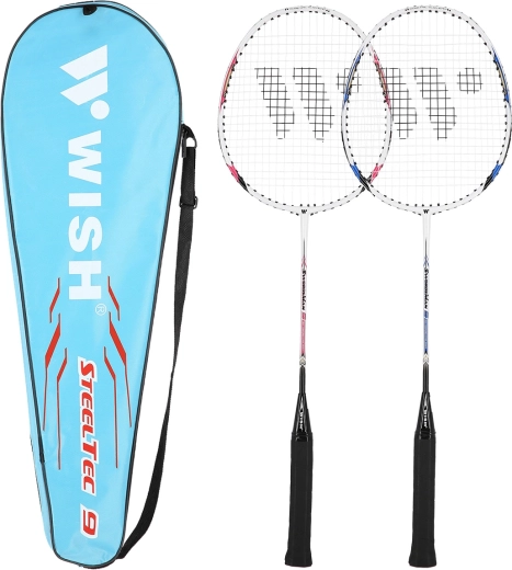 Set badmintonrackets WISH Steeltec 9