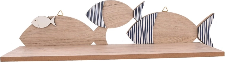 Étagère murale en bois Beach 38 × 11 × 11 cm