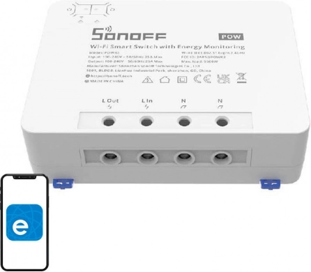 Interrupteur intelligent Sonoff Wi-Fi avec mesure de l'énergie