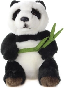 Pluche panda met bamboe 18 cm