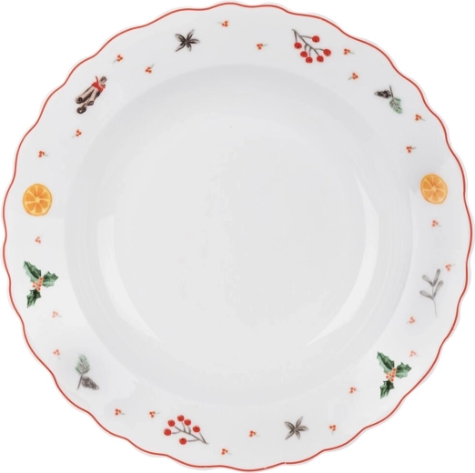 Deep porcelain plate Christmas Scent 24.5 cm