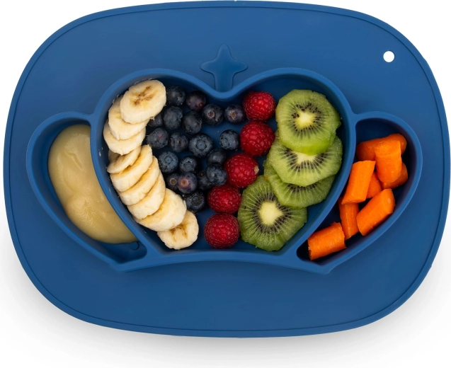 Drie aparte vakken voor gevarieerde porties