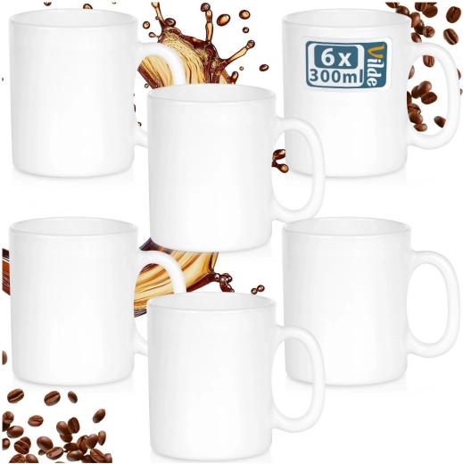 Set mit 6 Bechern für Haushalt und Büro
