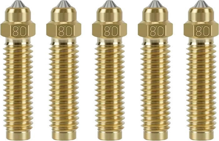Lot de buses trempées ELEGOO 0,8 mm pour imprimante 3D Centauri Carbon
