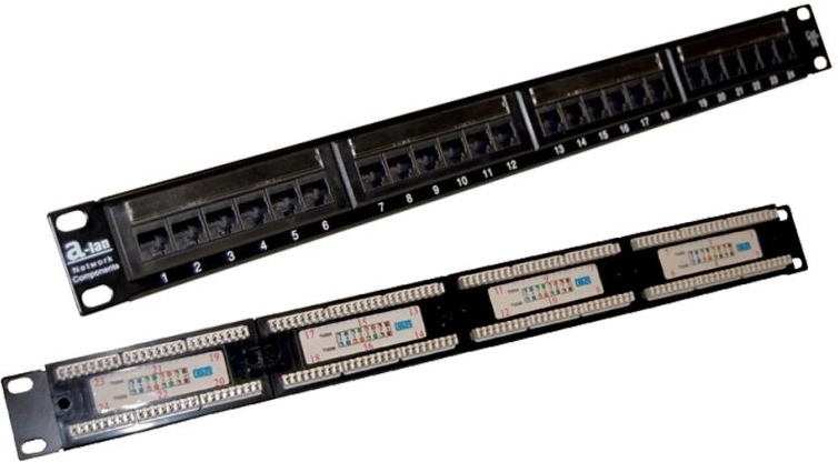Patchpanel UTP Kategorie 5e, 24 Ports, LSA, 1U