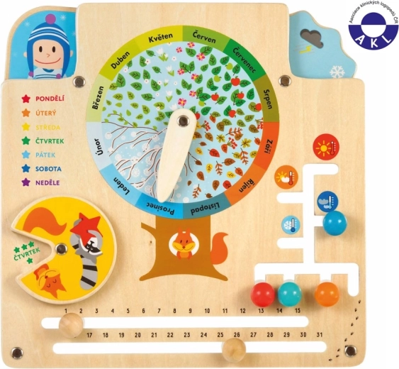 Lucy & Leo Natuurkalender – houten educatief bord