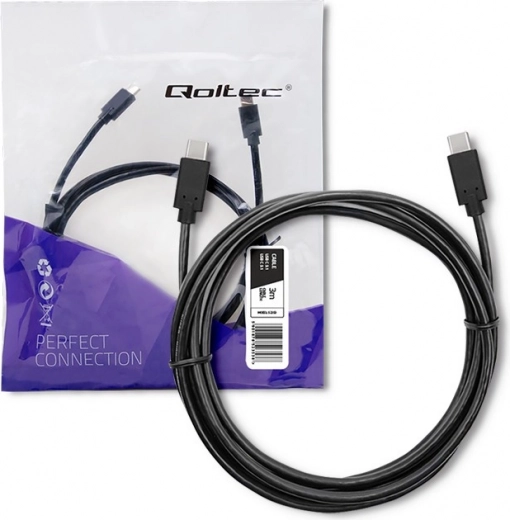 USB-C naar USB-C-kabel voor gegevensoverdracht en opladen, 3 m, zwart