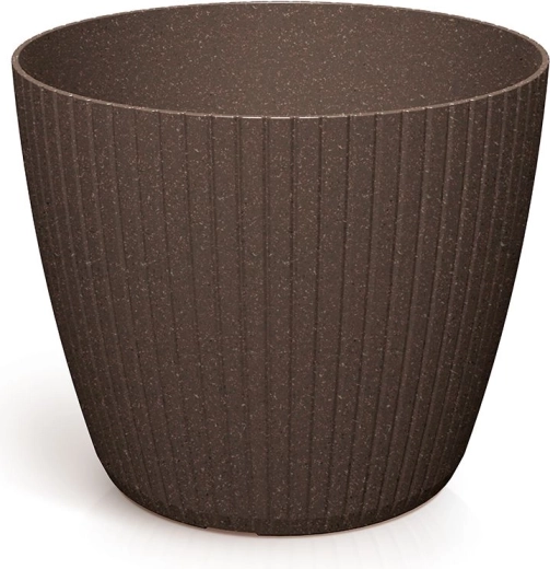 Cache-pot Lamia Eco Wood 19,8 cm – couleur café