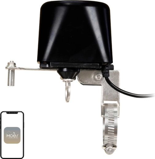 MOES contrôleur Wi‑Fi de vanne à levier pour eau et gaz, noir - 1 pièce