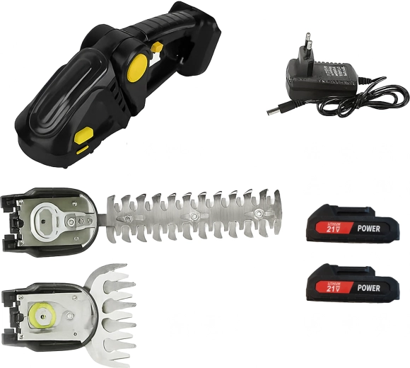 2-in-1: Klinge für Sträucher und Grasschere