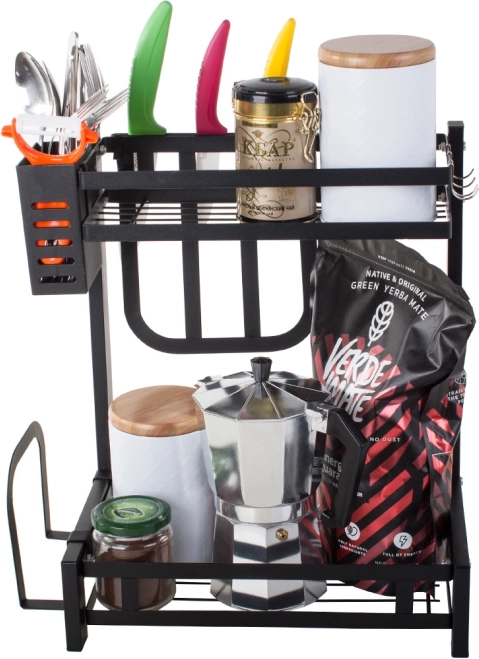 Dubbel-laagse keukenorganizer