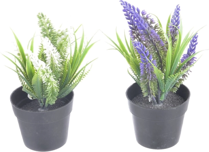 Artificial Lavender in a Plastic Pot