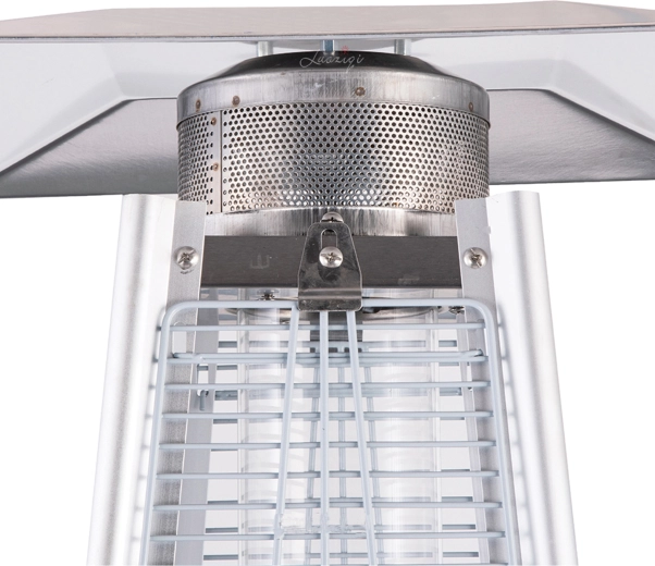 Flamme en spirale visible dans un tube en quartz