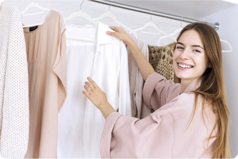 Ruimtebesparend slank design, meer plaats in de kast