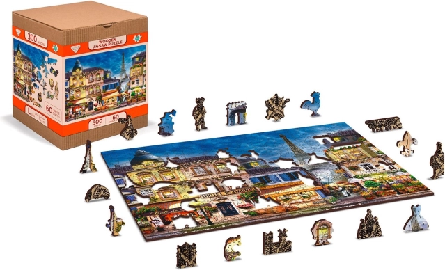 Wooden Puzzle Breakfast in Paris 2in1 - 75 pieces