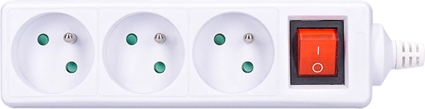 Solight meervoudig stopcontact met schakelaar, 3 stopcontacten