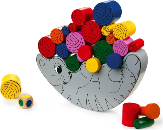 Small foot jeu de motricité en bois Le chat en équilibre