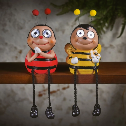 Zonnefiguur van een bij met ledverlichting - 1 stuk