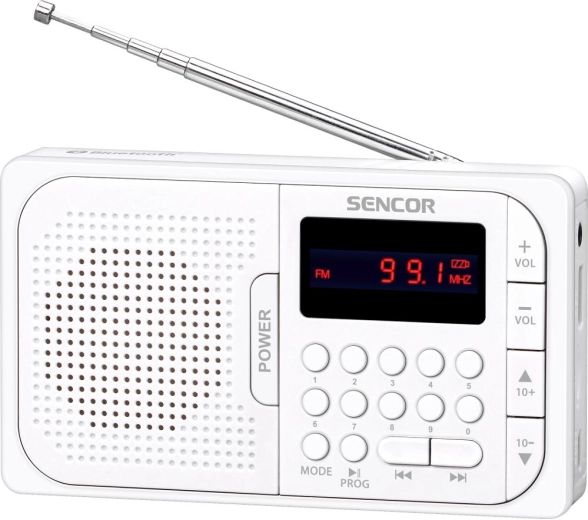 Draagbare radio Sencor SRD 216 WH met Bluetooth