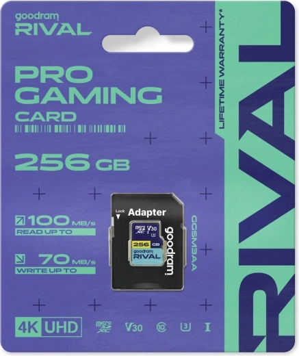 Carte microSDXC Goodram RIVAL 256 Go UHS-I V30 U3 C10 100/70 MB/s
