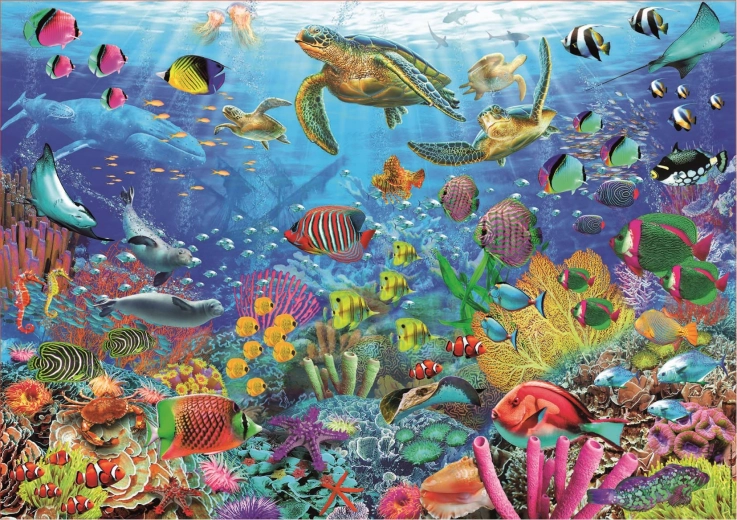 Educa Puzzle Tropical Fantasy Turtles 1000 Pieces