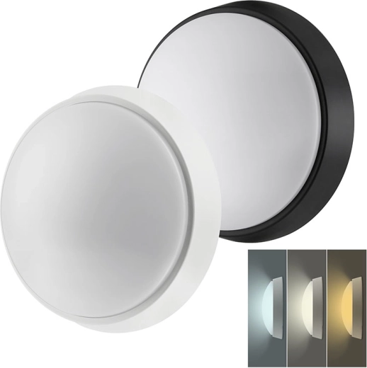 Solight ronde LED-lamp voor wand en plafond met instelbare lichtkleur 3CCT en verwisselbare afdekking